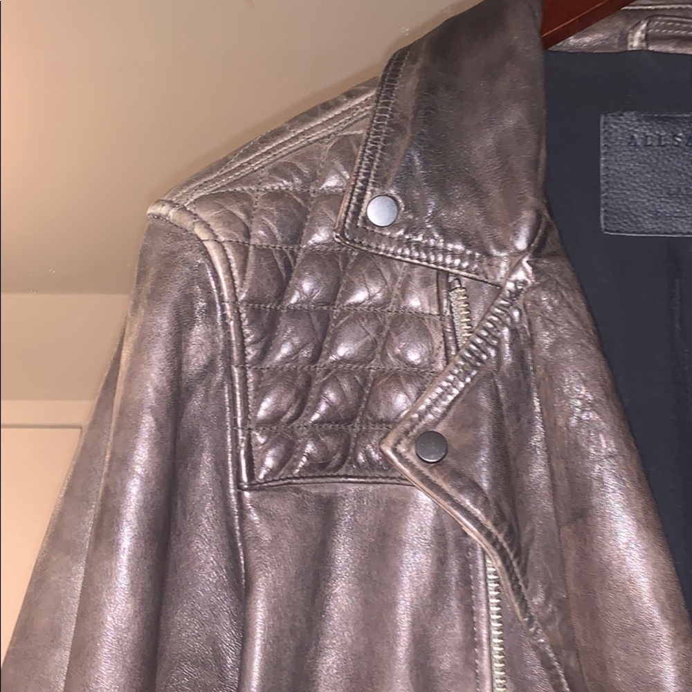 All Saints Real Leather Jacket - Picture 4 of 5